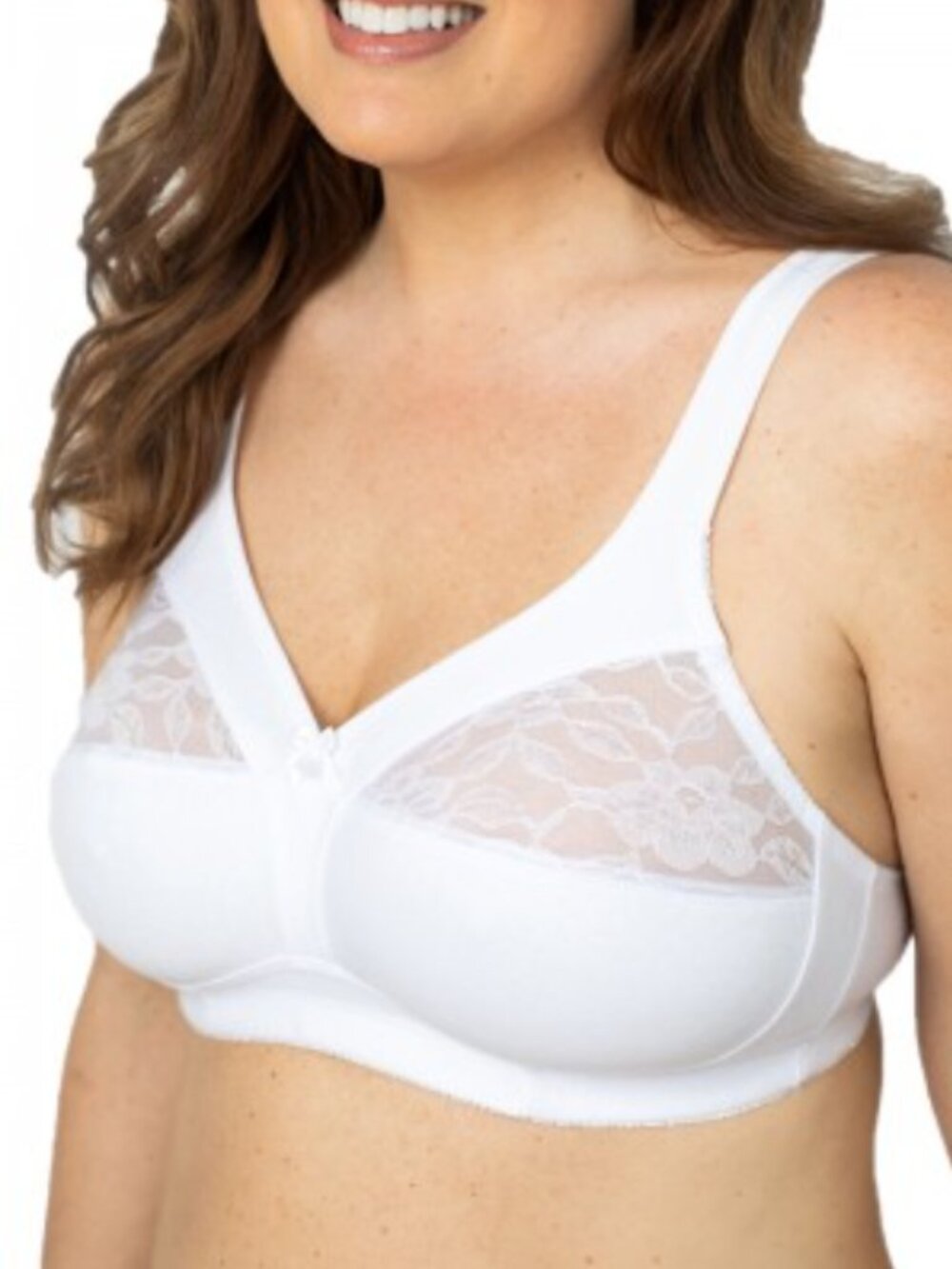 NWT PLUSFORM Bra INSTANT SHAPING Women's Cotton Comfort 48D White Comfort Soft